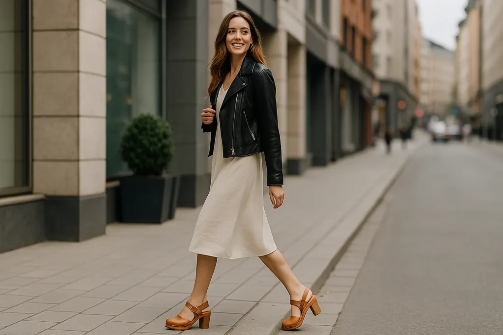 heeled clogs