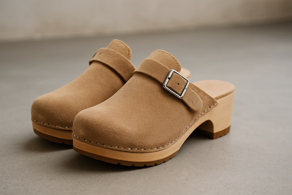 Suede Clogs