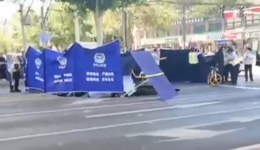 Police in China setting up physical barriers